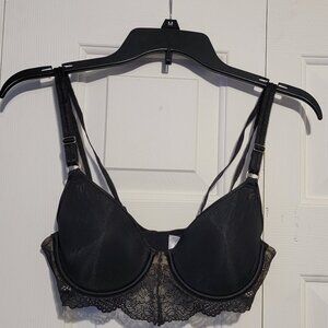 Sofia Intimates Full Coverage Lace Spacer Bra, Black, 34A